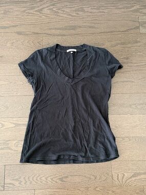 James Perse black vneck tshirt size 1